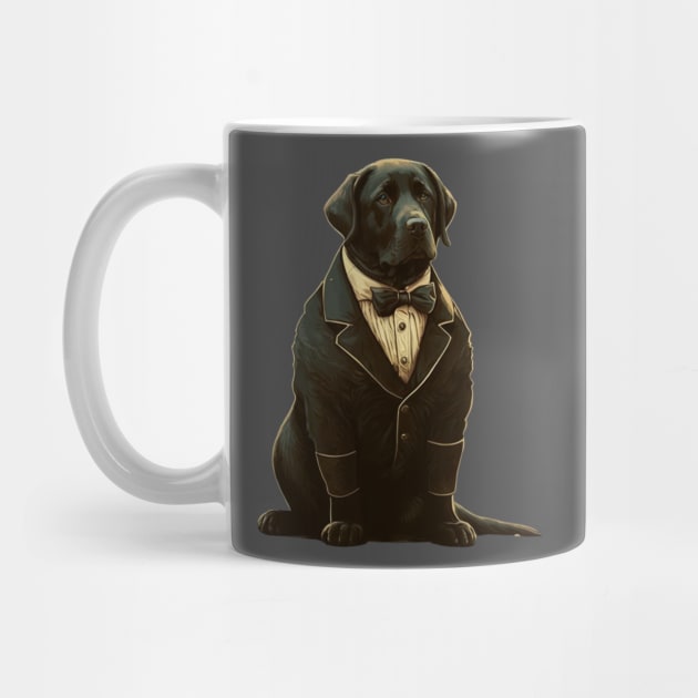 Fashionable Lab: The Elegant Black Labrador Retriever in Formal Attire by Reneromt